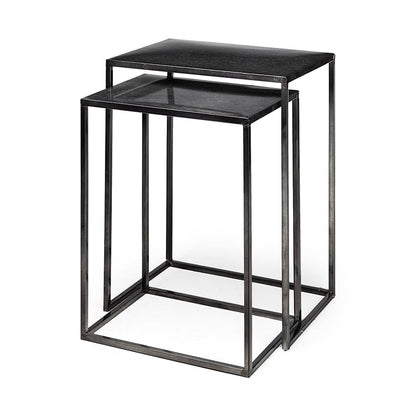Mercana - Kasey 17.7L x 12.6W x 24.4H Galvanized Metal Nesting Accent Tables (Set of 2) - 69338 view 1