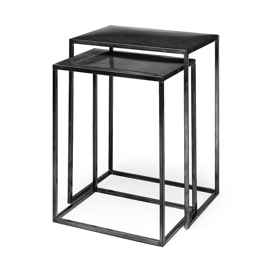 Mercana - Kasey 17.7L x 12.6W x 24.4H Galvanized Metal Nesting Accent Tables (Set of 2) - 69338 view 1