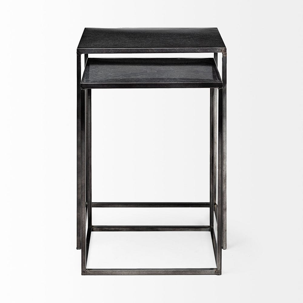 Mercana - Kasey 17.7L x 12.6W x 24.4H Galvanized Metal Nesting Accent Tables (Set of 2) - 69338 view 2