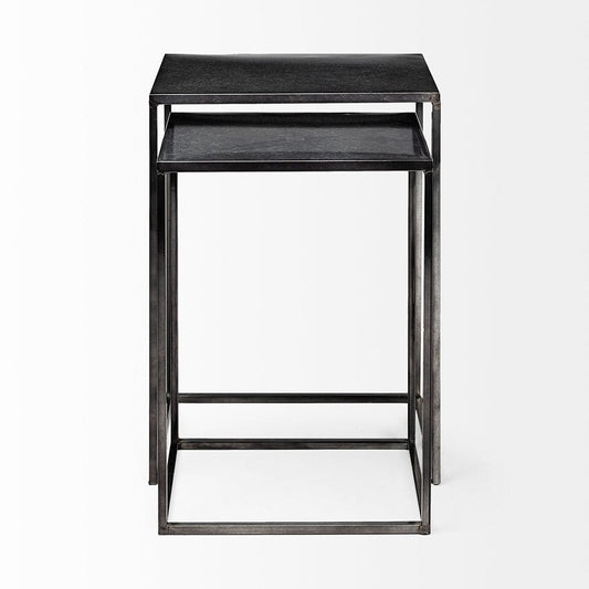 Mercana - Kasey 17.7L x 12.6W x 24.4H Galvanized Metal Nesting Accent Tables (Set of 2) - 69338 view 2