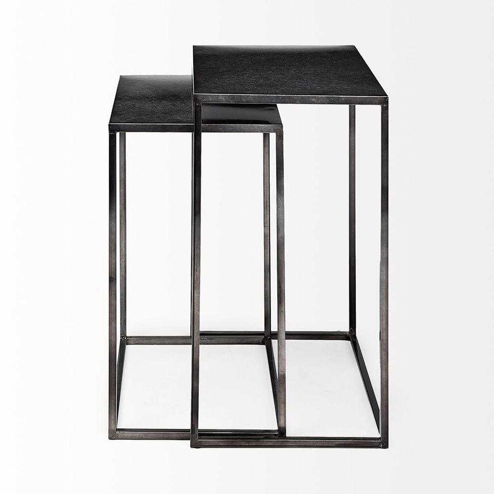 Mercana - Kasey 17.7L x 12.6W x 24.4H Galvanized Metal Nesting Accent Tables (Set of 2) - 69338 view 3