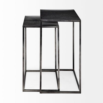 Mercana - Kasey 17.7L x 12.6W x 24.4H Galvanized Metal Nesting Accent Tables (Set of 2) - 69338 view 3