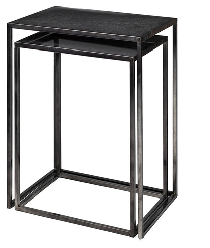 Mercana - Kasey 17.7L x 12.6W x 24.4H Galvanized Metal Nesting Accent Tables (Set of 2) - 69338 view 5