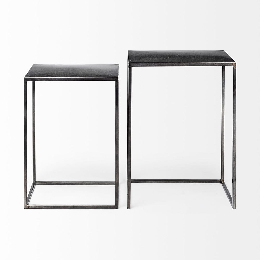 Mercana - Kasey 17.7L x 12.6W x 24.4H Galvanized Metal Nesting Accent Tables (Set of 2) - 69338 view 6