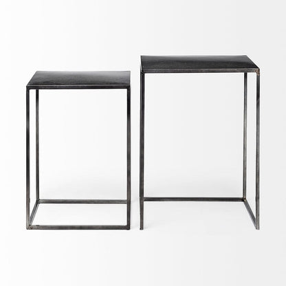 Mercana - Kasey 17.7L x 12.6W x 24.4H Galvanized Metal Nesting Accent Tables (Set of 2) - 69338 view 6