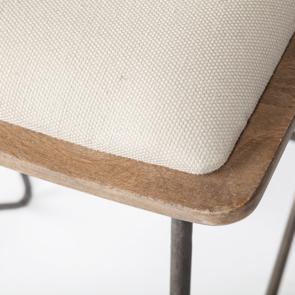 Mercana - Katniss 26" Total Height Cream Fabric Seat Gold Metal Frame Counter Stool - 68465 view 7