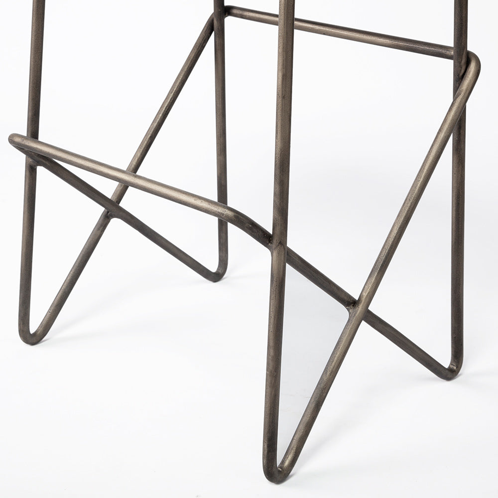 Mercana - Katniss 26" Total Height Cream Fabric Seat Gold Metal Frame Counter Stool - 68465 view 9