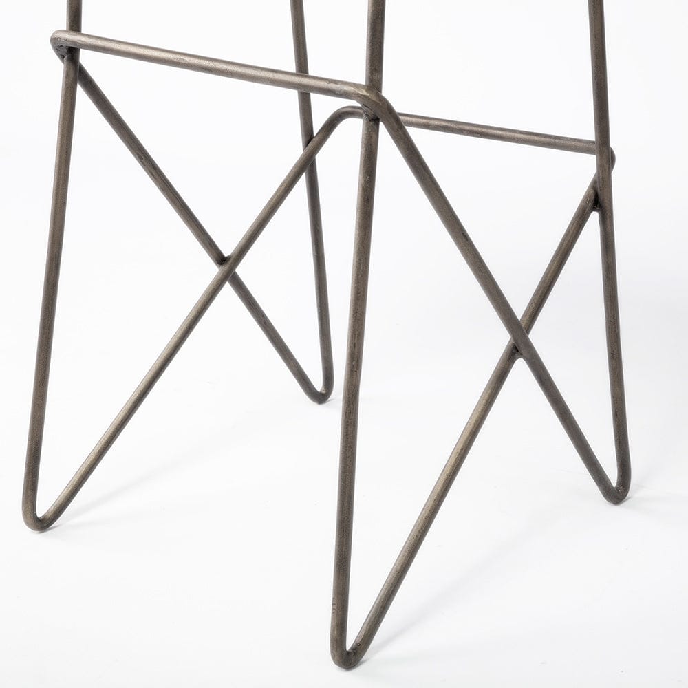 Mercana - Katniss 30" Total Height Cream Fabric Seat Gold Metal Frame Bar Stool - 68466 view 9