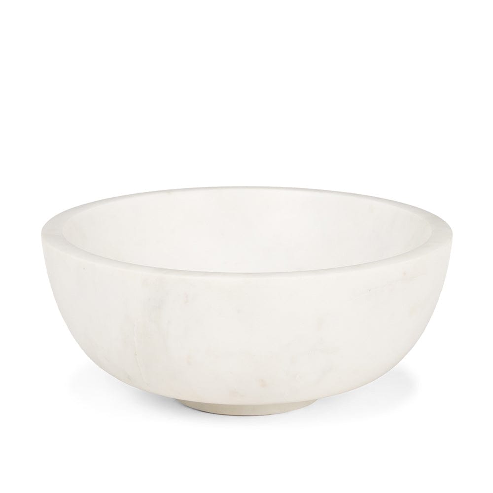Mercana - Katora Large Premium Solid White Marble Bowl - 70940 view 1