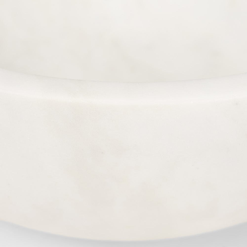 Mercana - Katora Large Premium Solid White Marble Bowl - 70940 view 4