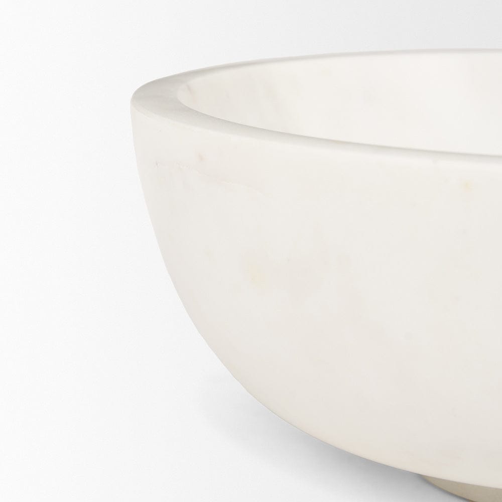 Mercana - Katora Large Premium Solid White Marble Bowl - 70940 view 5