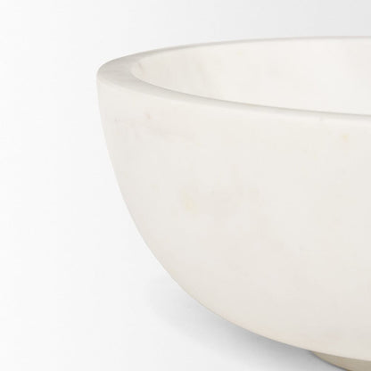 Mercana - Katora Large Premium Solid White Marble Bowl - 70940 view 5