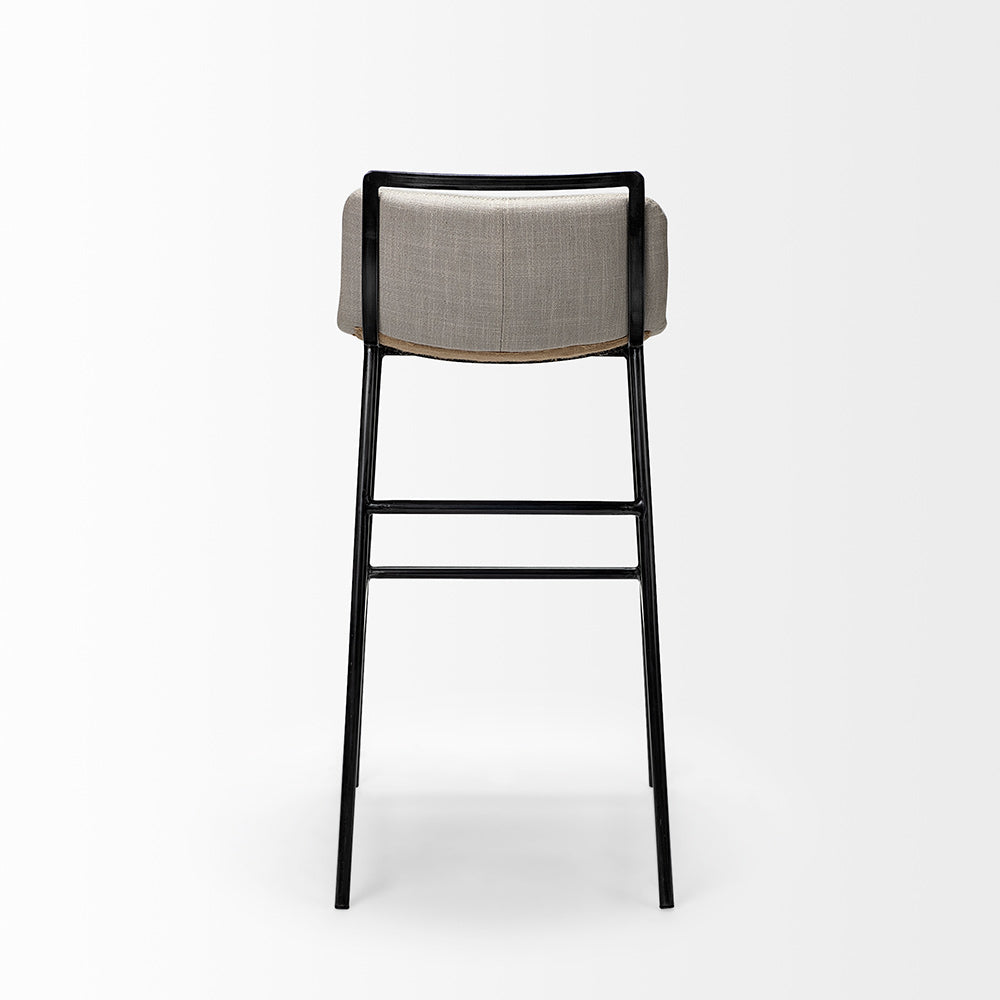 Mercana - Kavalan 33.5" Total Height Beige Upholstered Seat Gray Metal Frame Counter Stool - 68087 view 3