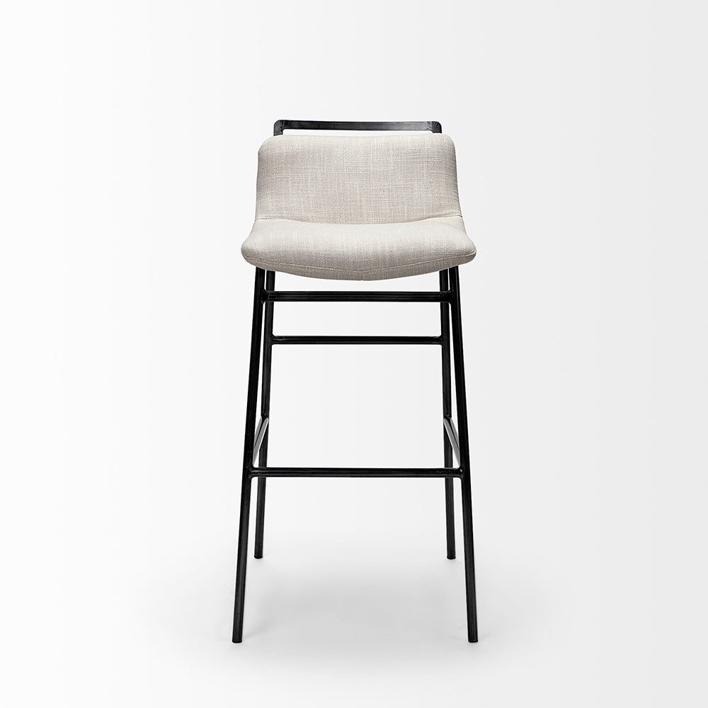 Mercana - Kavalan 33.5" Total Height Beige Upholstered Seat Gray Metal Frame Counter Stool - 68087 view 5
