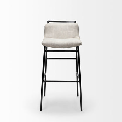 Mercana - Kavalan 33.5" Total Height Beige Upholstered Seat Gray Metal Frame Counter Stool - 68087 view 5