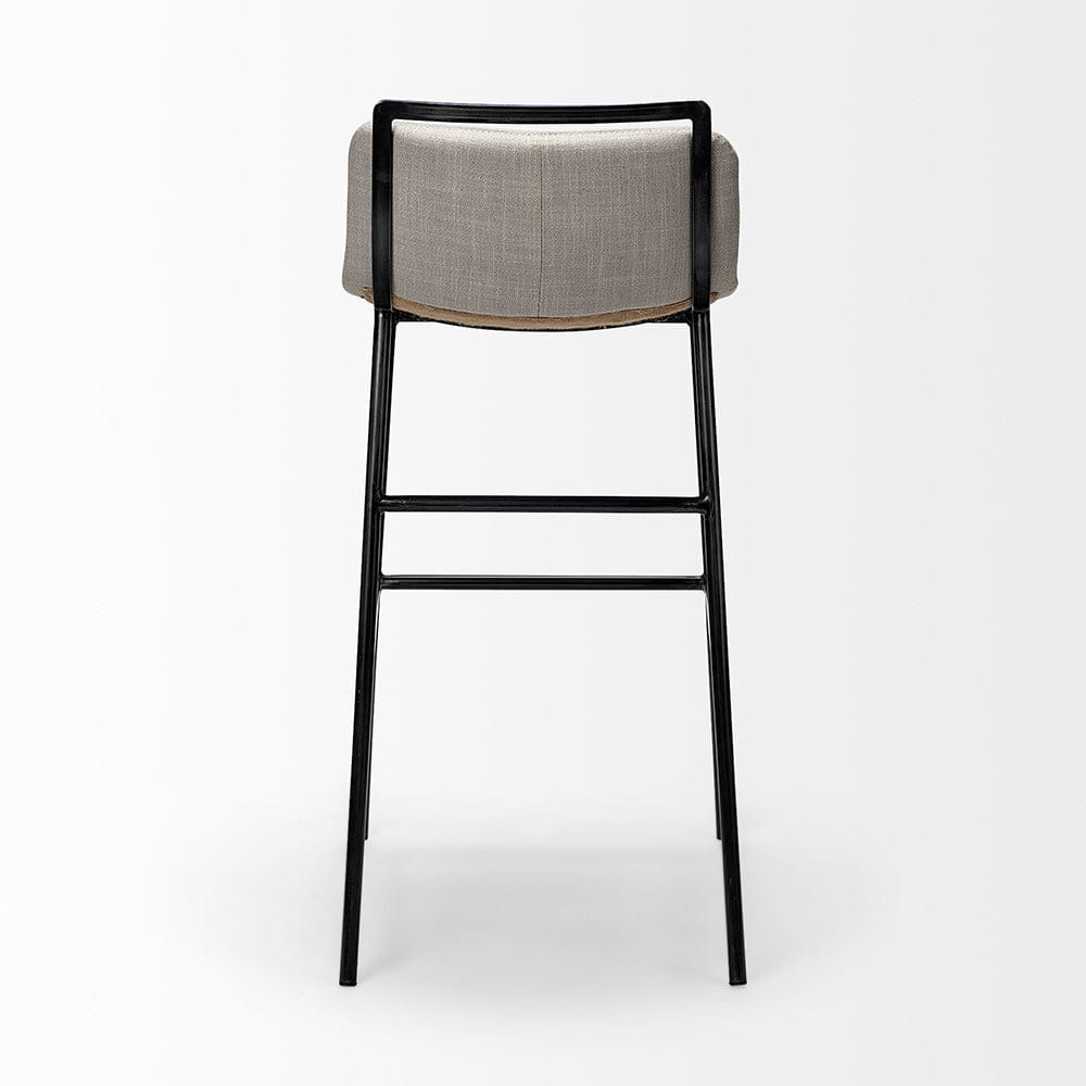 Mercana - Kavalan 37.5" Total Height Beige Upholstered Seat Gray Metal Frame Bar Stool - 68088 view 3