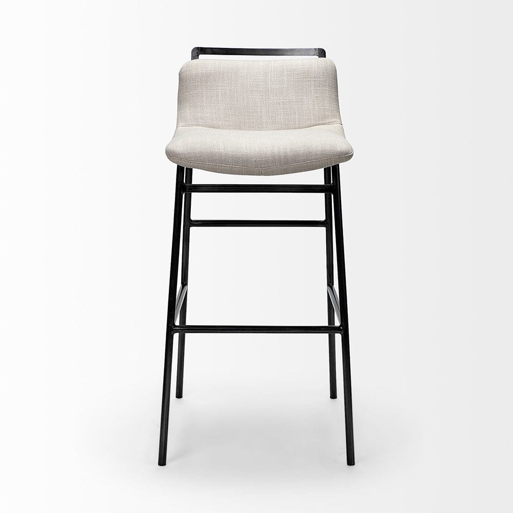 Mercana - Kavalan 37.5" Total Height Beige Upholstered Seat Gray Metal Frame Bar Stool - 68088 view 5