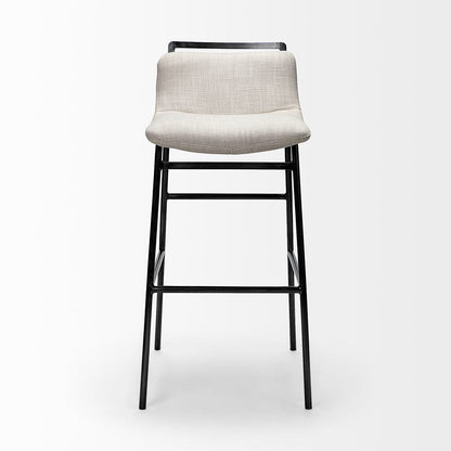 Mercana - Kavalan 37.5" Total Height Beige Upholstered Seat Gray Metal Frame Bar Stool - 68088 view 5