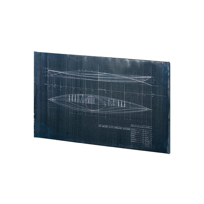 Mercana - Kayak Blueprint 40 x 24 by Fiona H a Hand Embellished Textured Canvas - 101904-S view 2