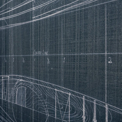 Mercana - Kayak Blueprint 50 x 30 by Fiona H a Hand Embellished Textured Canvas - 101904-L view 4