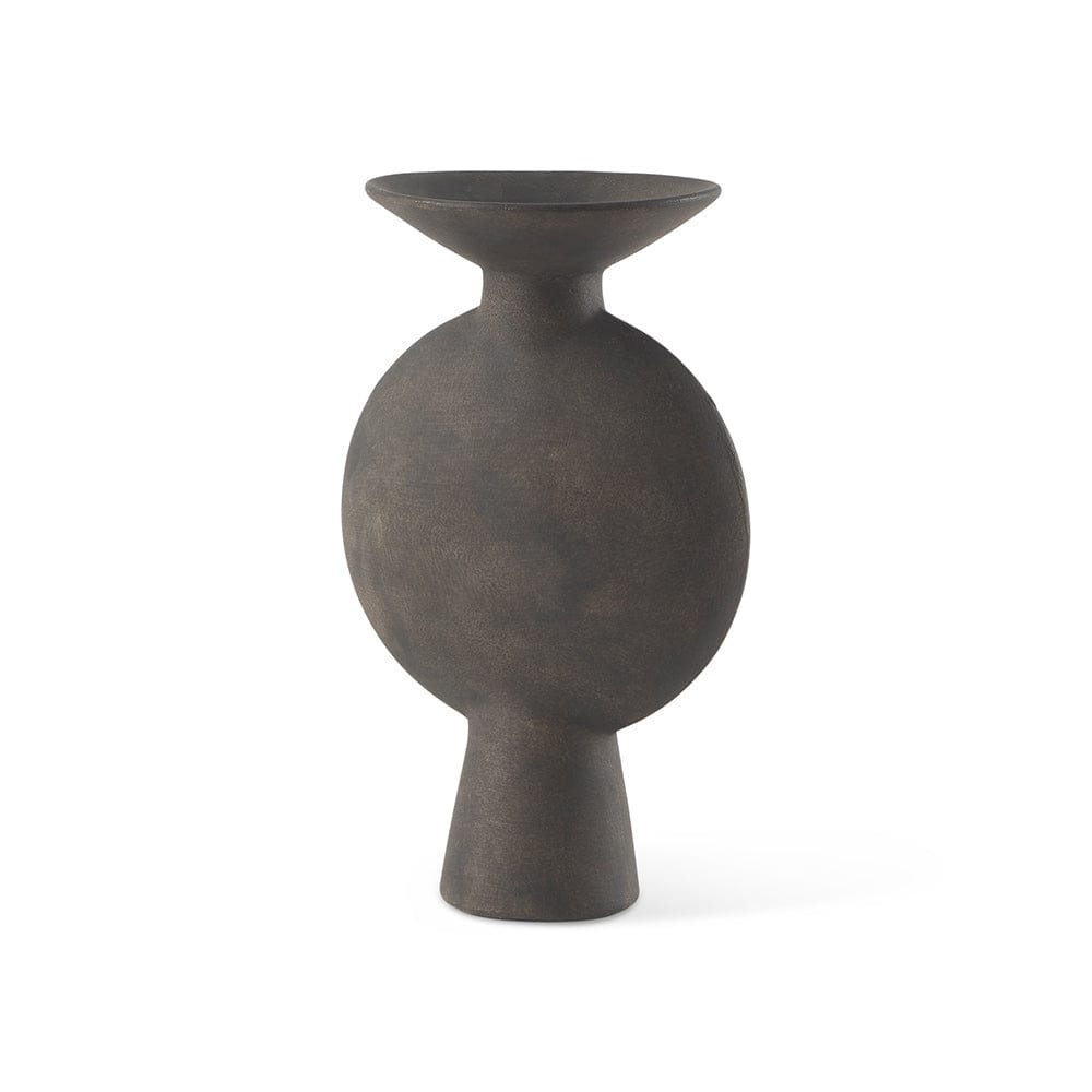Mercana - Kaz 6.7L x 5.5W x 11.2H Earthy Brown Ceramic Vase - 69810 view 1