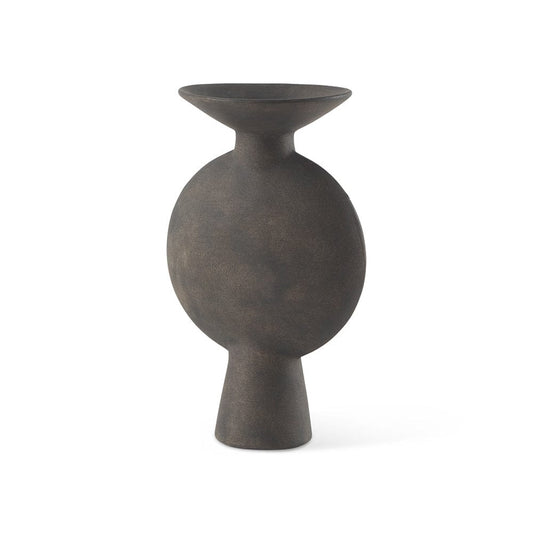 Mercana - Kaz 6.7L x 5.5W x 11.2H Earthy Brown Ceramic Vase - 69810 view 1