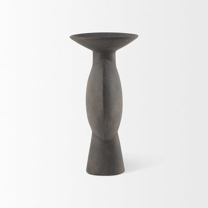 Mercana - Kaz 6.7L x 5.5W x 11.2H Earthy Brown Ceramic Vase - 69810 view 3