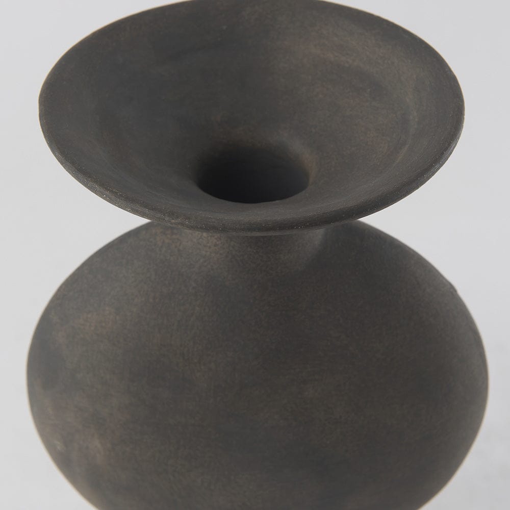 Mercana - Kaz 6.7L x 5.5W x 11.2H Earthy Brown Ceramic Vase - 69810 view 5