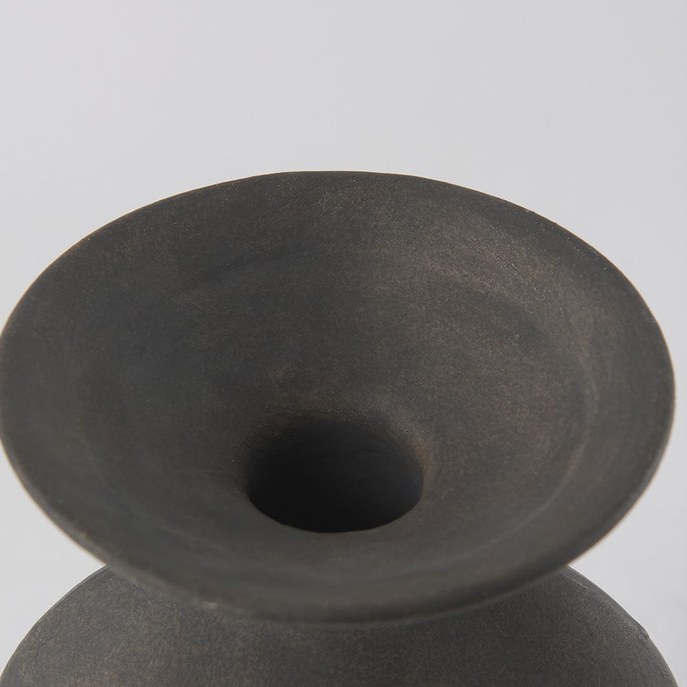 Mercana - Kaz 6.7L x 5.5W x 11.2H Earthy Brown Ceramic Vase - 69810 view 6