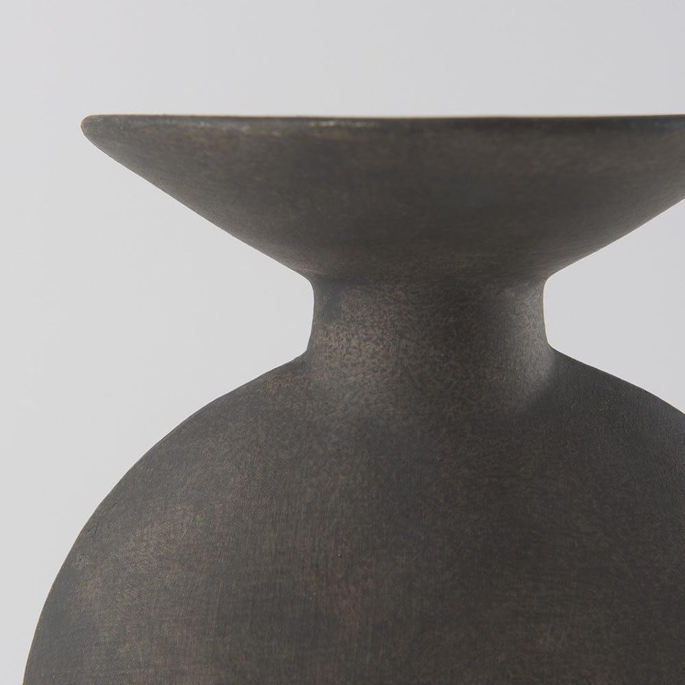 Mercana - Kaz 6.7L x 5.5W x 11.2H Earthy Brown Ceramic Vase - 69810 view 7