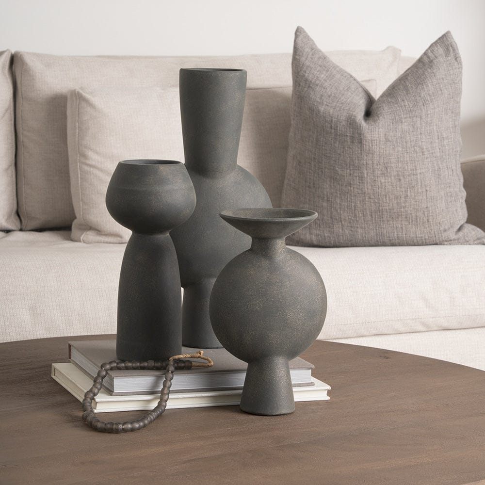 Mercana - Kaz 6.7L x 5.5W x 11.2H Earthy Brown Ceramic Vase - 69810 view 13