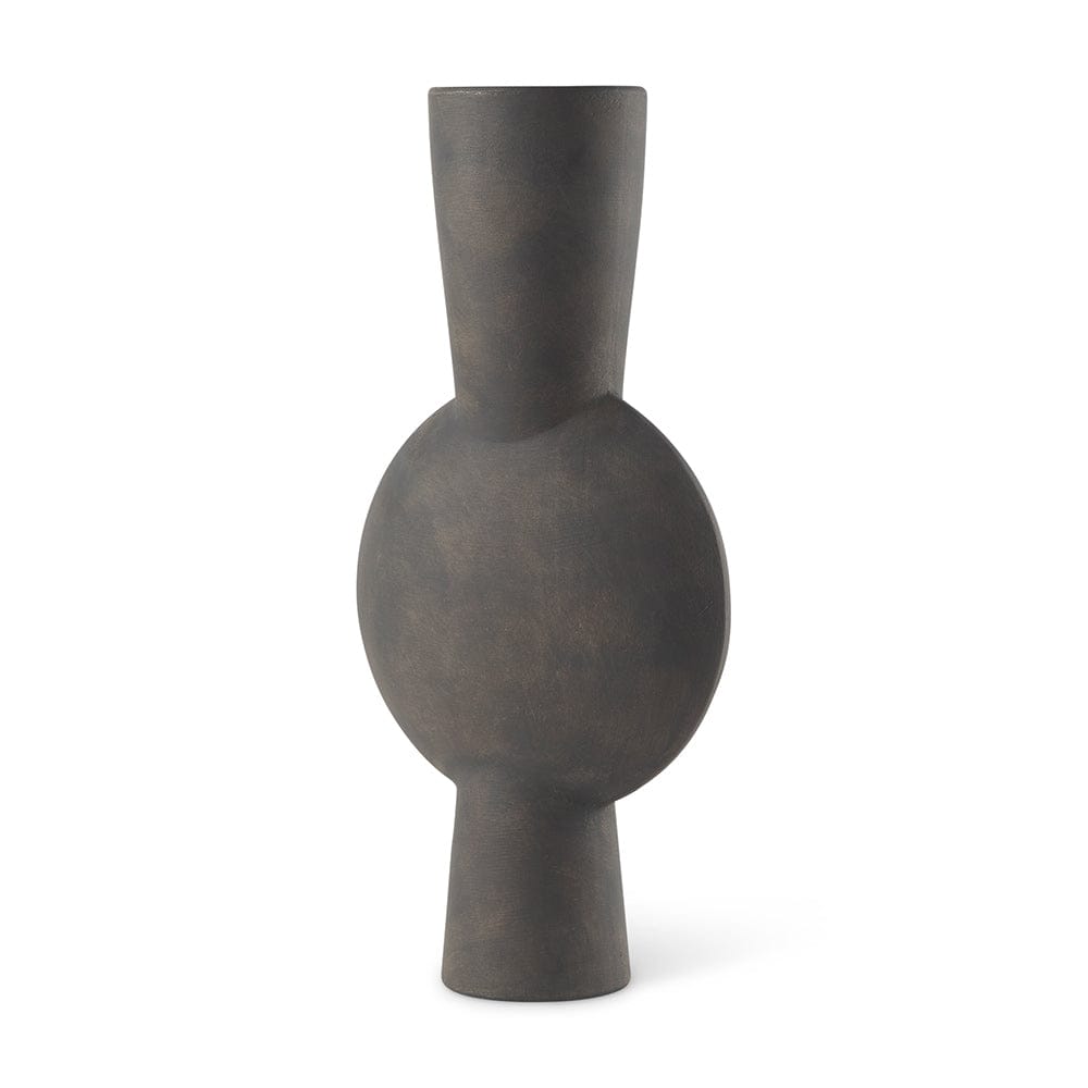 Mercana - Kaz 8.3L x 3.9W x 16.7H Earthy Brown Ceramic Vase - 69812 view 1