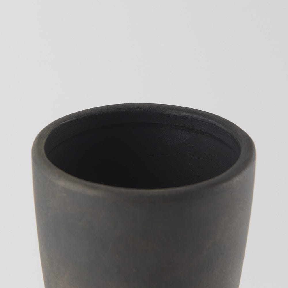 Mercana - Kaz 8.3L x 3.9W x 16.7H Earthy Brown Ceramic Vase - 69812 view 5