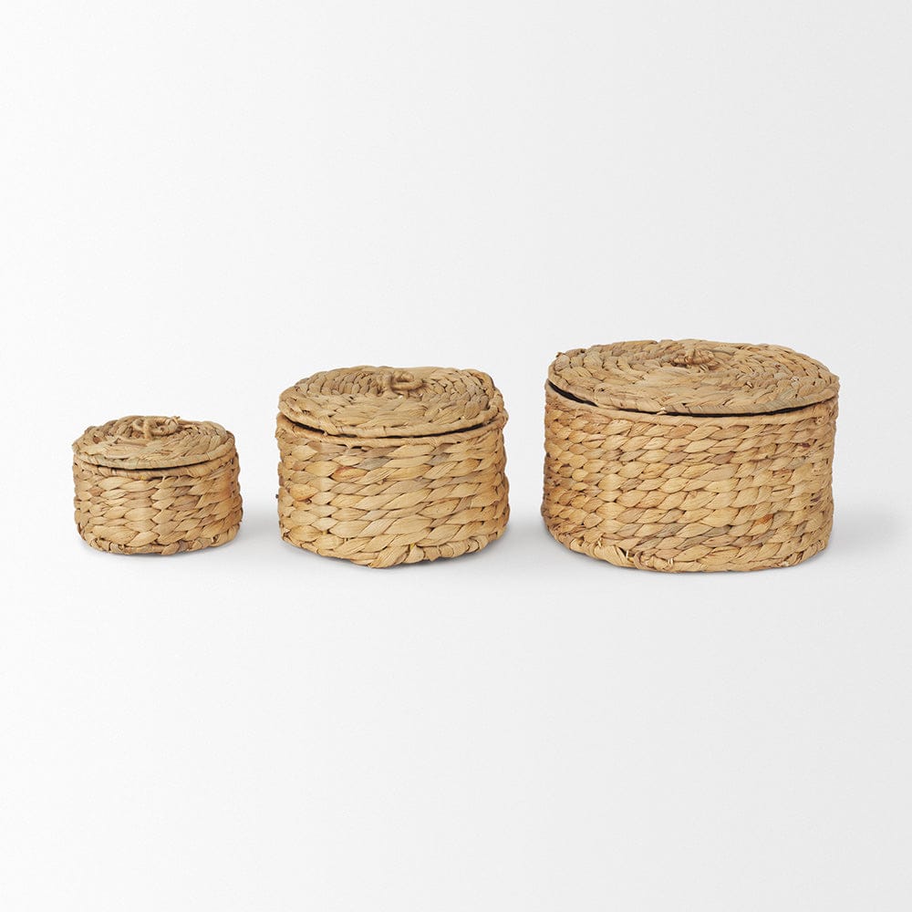 Mercana - Kea Nesting Water Hyacinth Boxes with Lids (Set of 3) - 70229 view 2