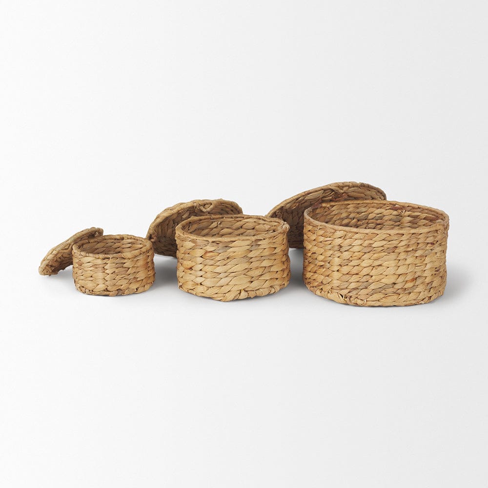 Mercana - Kea Nesting Water Hyacinth Boxes with Lids (Set of 3) - 70229 view 3