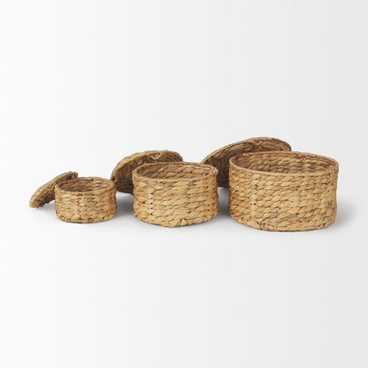 Mercana - Kea Nesting Water Hyacinth Boxes with Lids (Set of 3) - 70229 view 3