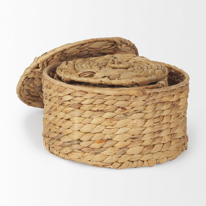 Mercana - Kea Nesting Water Hyacinth Boxes with Lids (Set of 3) - 70229 view 4