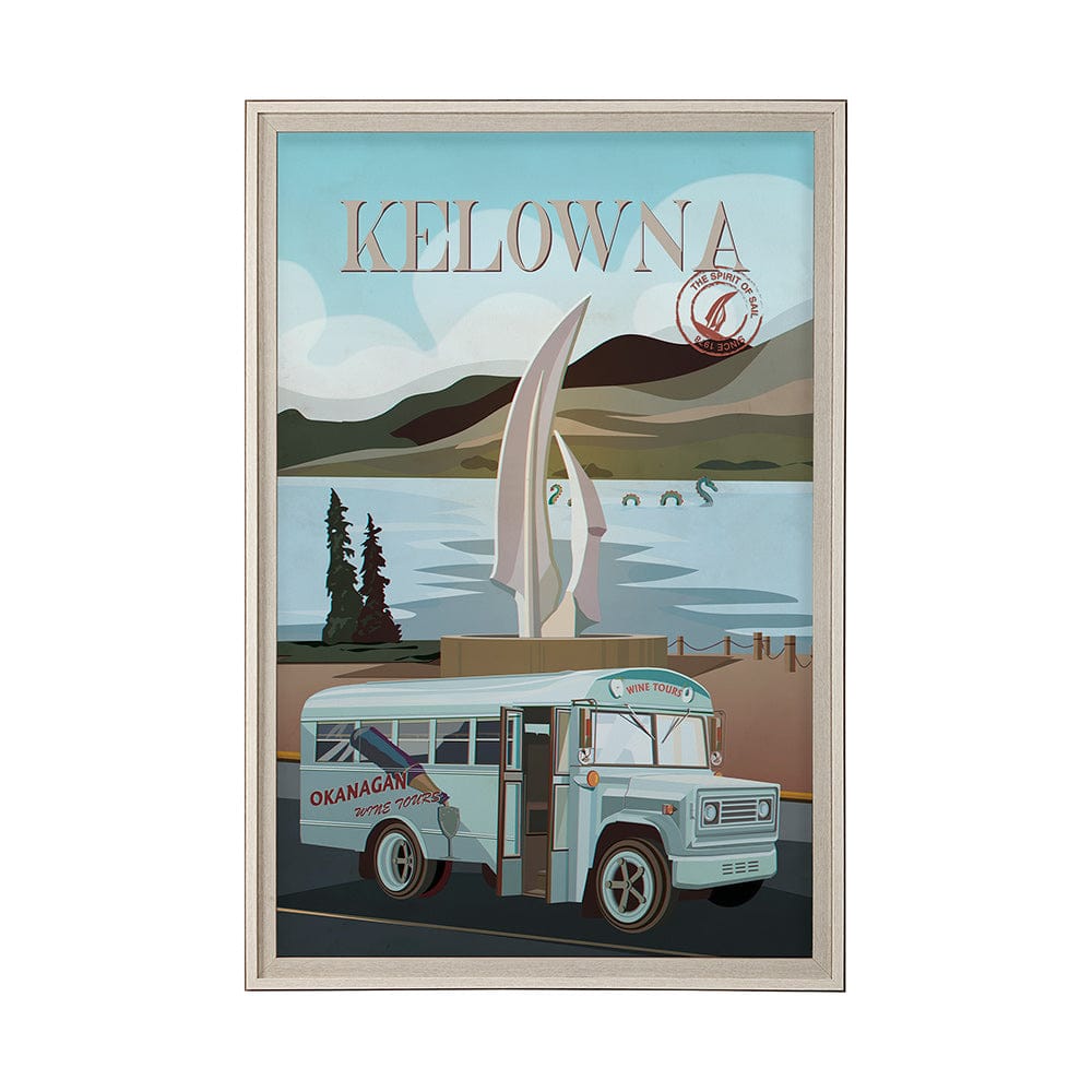 Mercana - Kelowna Go Canada XL by Mercana Studio a Hand Embellished Decograph Framed Art Print under Glass - 13795 view 1