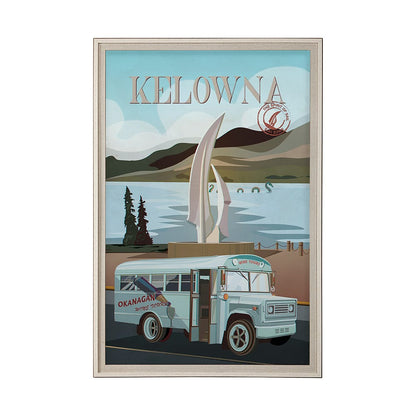 Mercana - Kelowna Go Canada XL by Mercana Studio a Hand Embellished Decograph Framed Art Print under Glass - 13795 view 1