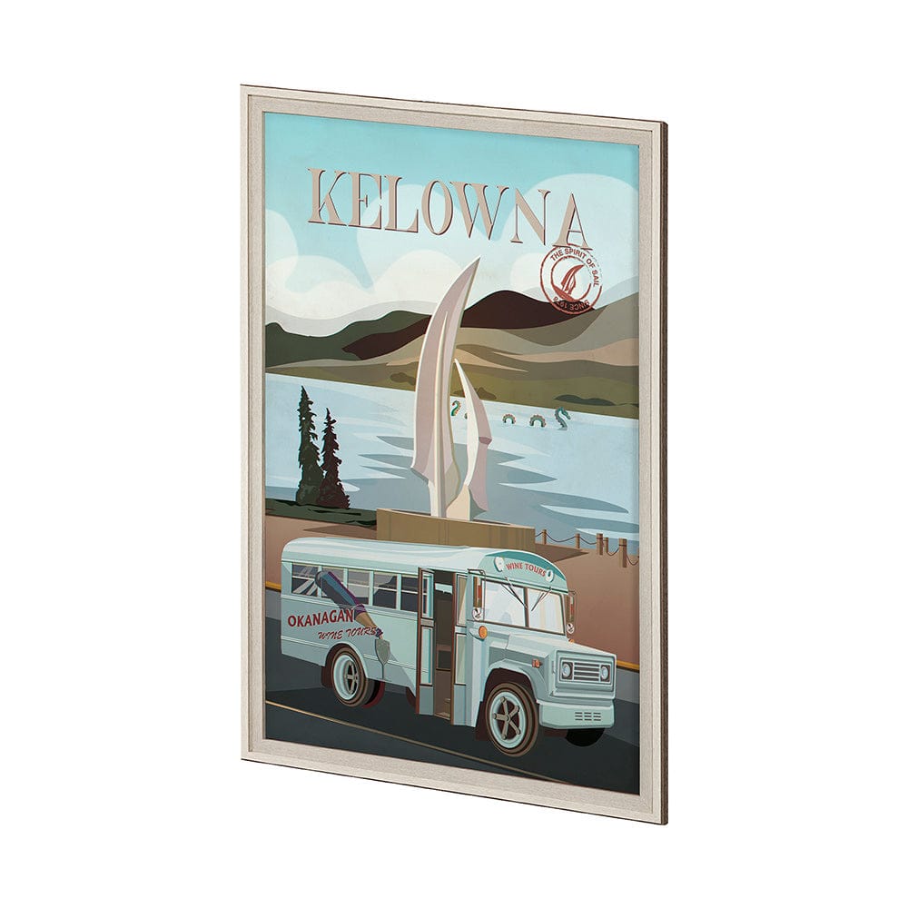 Mercana - Kelowna Go Canada XL by Mercana Studio a Hand Embellished Decograph Framed Art Print under Glass - 13795 view 2