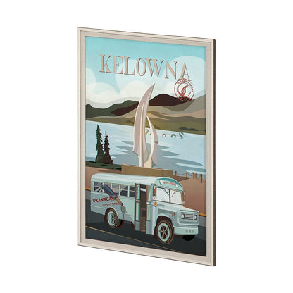 Mercana - Kelowna Go Canada XL by Mercana Studio a Hand Embellished Decograph Framed Art Print under Glass - 13795 view 2