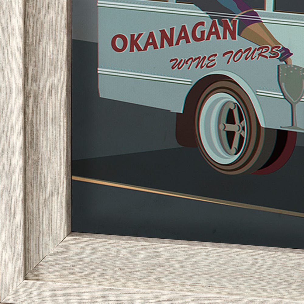Mercana - Kelowna Go Canada XL by Mercana Studio a Hand Embellished Decograph Framed Art Print under Glass - 13795 view 5