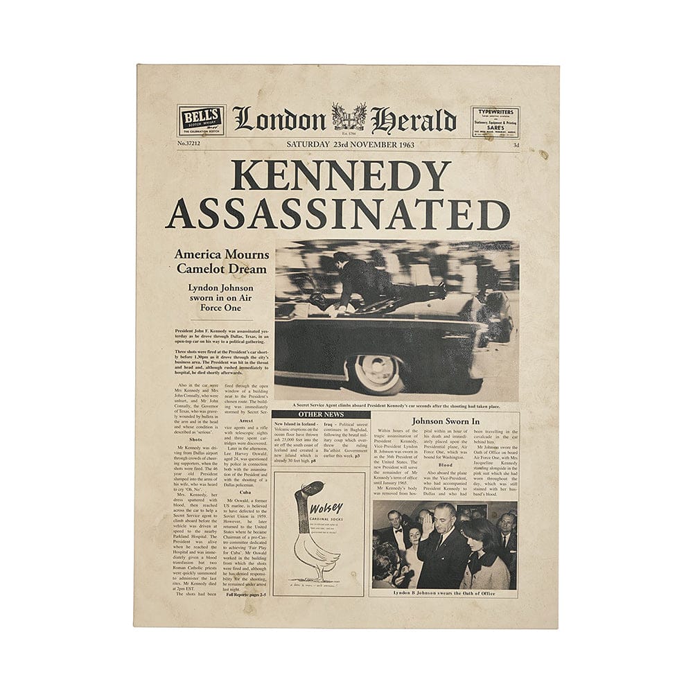 Mercana - Kennedy Assassinated by Mercana Studio a Hand Embellished Textured Canvas - 101566-L view 1