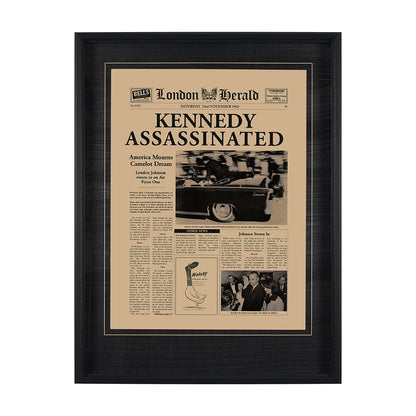 Mercana - Kennedy Assassinated by Vintage Collection Hand Embellished Framed Art Photo Matted under Glass - 13203 view 1