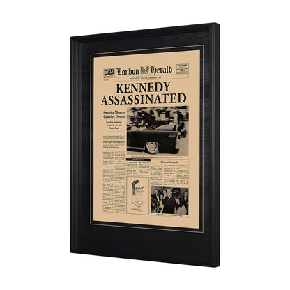 Mercana - Kennedy Assassinated by Vintage Collection Hand Embellished Framed Art Photo Matted under Glass - 13203 view 2