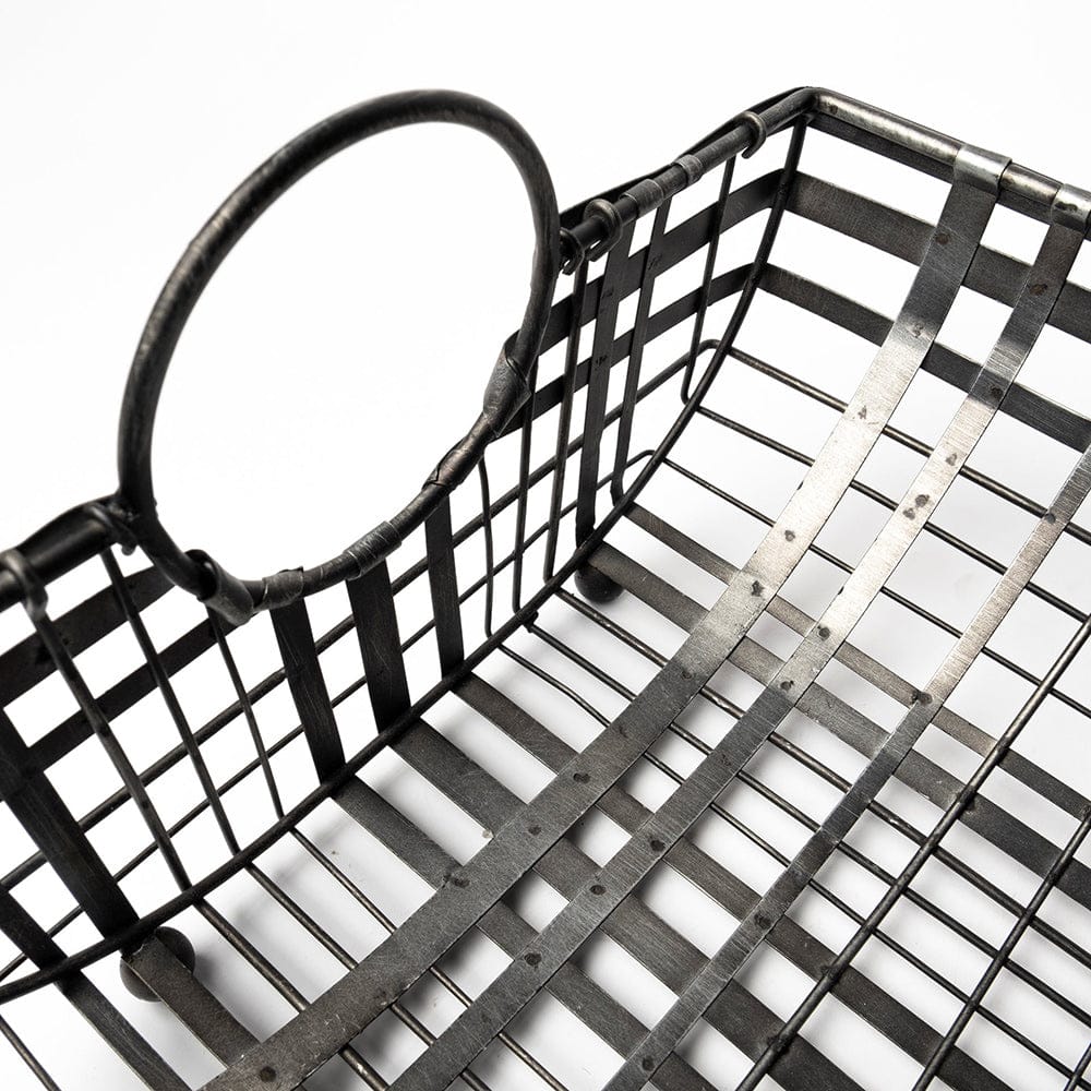 Mercana - Kenneth 24L x 12W Gray Metal Baskets (Set of 2) - 68786_CLOSEOUT view 6