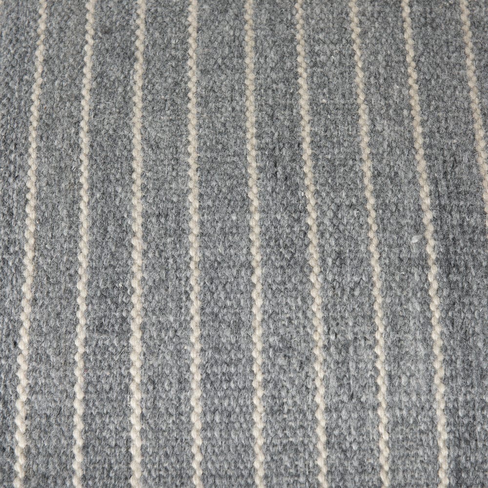 Mercana - Kensie Large Blue Striped Pouf - 70378 view 8