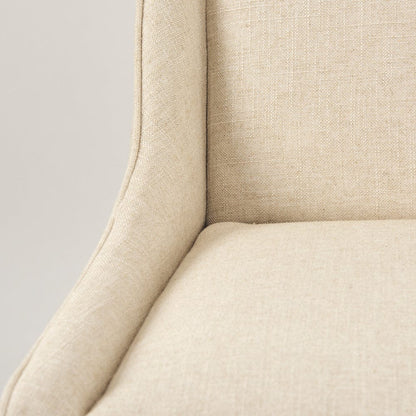 Mercana - Kensington Cream Fabric Seat Brown Wood Frame Counter Stool - 70244_CLOSEOUT view 8