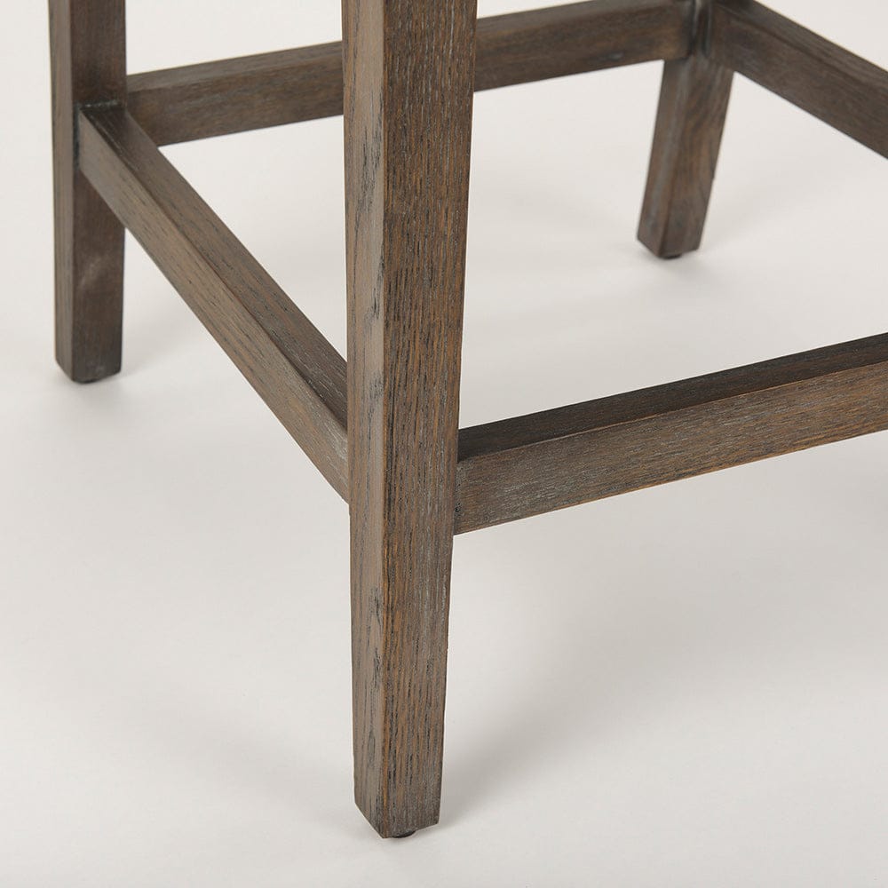 Mercana - Kensington Cream Fabric Seat Brown Wood Frame Counter Stool - 70244_CLOSEOUT view 10
