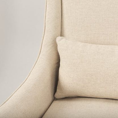 Mercana - Kensington Cream Linen Fabric and Wood Accent Chair - 70243_CLOSEOUT view 8
